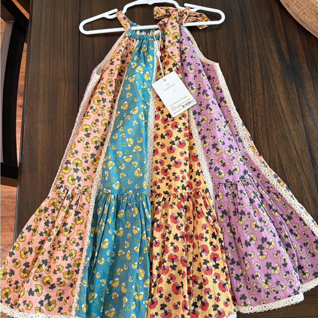 Zimmermann Kids Tiggy Spliced Halter Dress